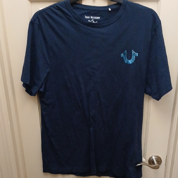 Mens XL True Religion Blue Short Sleeve Tee Classic Casual - Picture 5 of 5